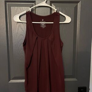 New York & Company Deep Burgundy Tank Top